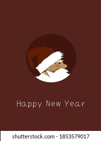 Feliz Año Nuevo. Ilustración vectorial con Santa Claus para postales, afiches, banners, pegatinas, diseños.