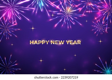 Ilustración del vector de Año Nuevo Feliz