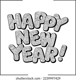 ilustración de vector feliz año nuevo