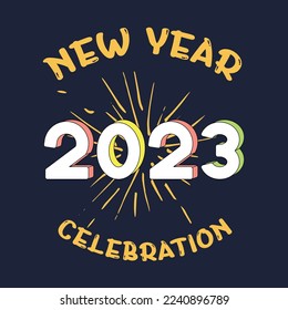 Ilustración de vector de año nuevo