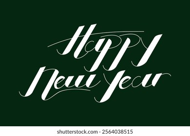 Happy New Year vector illustration. Suitable for greeting card, poster and banner.