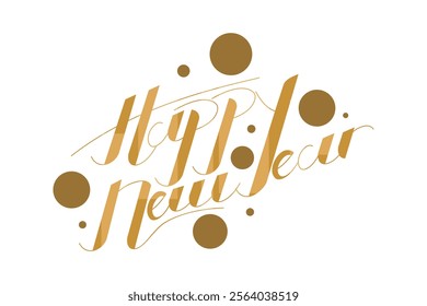 Happy New Year vector illustration. Suitable for greeting card, poster and banner.