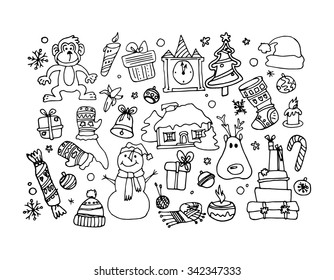 Happy New Year, vector illustration