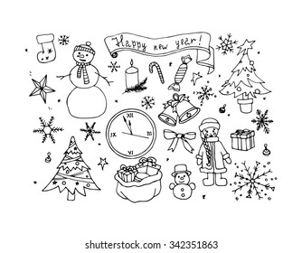 Happy New Year, vector illustration