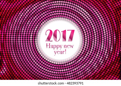 Happy New Year. Vector illustration. Red version