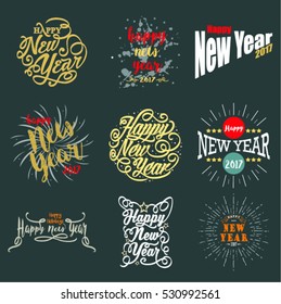Happy New Year. Vector illustration. 