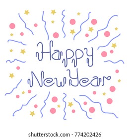 Happy new year Vector illustration