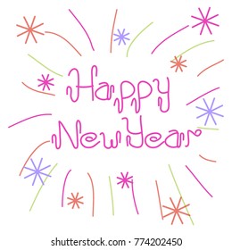 Happy new year Vector illustration