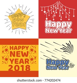 Happy new year Vector illustration