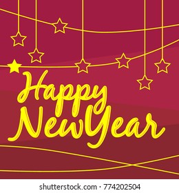 Happy new year Vector illustration