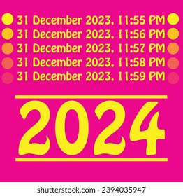 Feliz Año Nuevo Imagen vectorial 2024