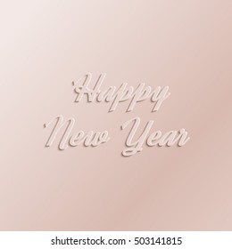 Happy New Year. Vector image with inscription happy New year.