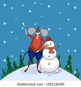 Happy new year. Vector images.