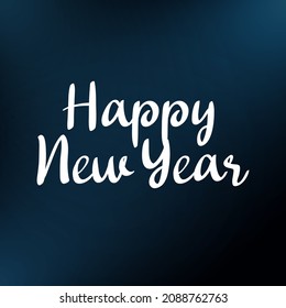 Etiqueta de vector Feliz Año Nuevo. Diseño de letras de caligrafía creativa para las vacaciones de invierno.