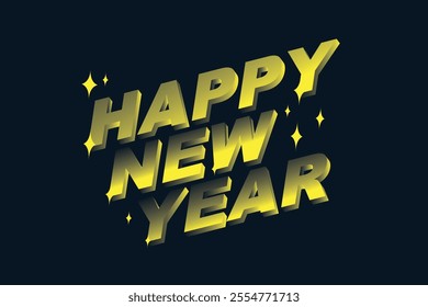 Happy New Year Vector, Lettering, Calligraphy Design, Usable for Poster, Banners, Postcards, Wallpaper, Gifts etc