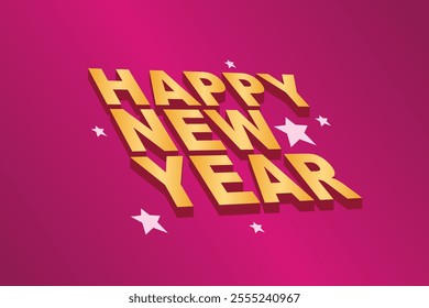 Happy New Year Vector, Lettering, Calligraphy Design, Usable for Poster, Banners, Postcards, Wallpaper, Gifts etc