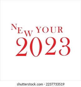 happy new year vector logo design 2023