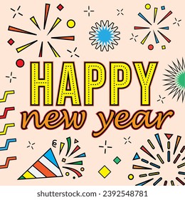 Happy New Year vector object