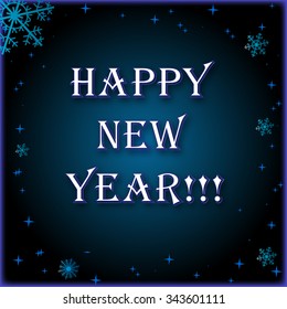 Happy new year vector postcard