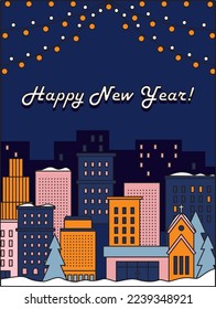 Happy New Year vector poster