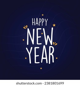 happy new year vector poster, New Year Celebration, Holiday Greetings