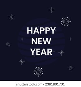 happy new year vector poster, New Year Celebration, Holiday Greetings