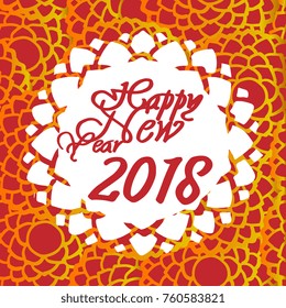 "Happy new year" vector poster. Abstract background