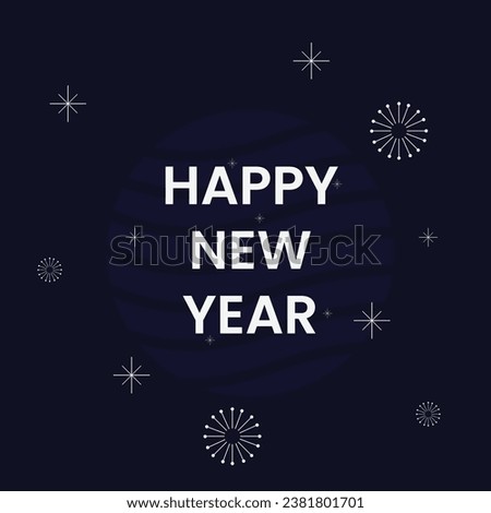 happy new year vector poster, New Year Celebration, Holiday Greetings