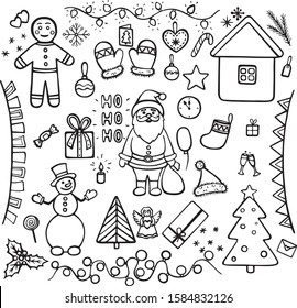 Happy new year vector set