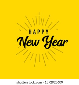 happy new year vector template. Design for banner; greeting cards or print.