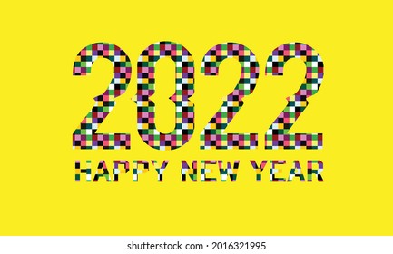 Happy new year vector template design, new year template vector, celebrating happy new year vector design.