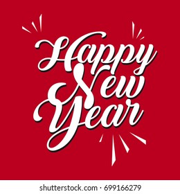 Happy New Year Vector Template Design