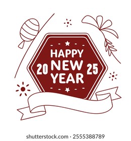happy new year vector templet