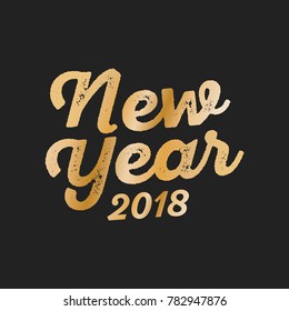 Happy New Year Vector Text Background for Greeting Cards, Advertising, Business, Marketing, Posters, etc.
