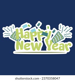 Happy new year vektor grafhic resoruces