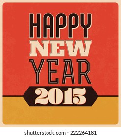 Happy New Year - Vintage Style Typographic Design