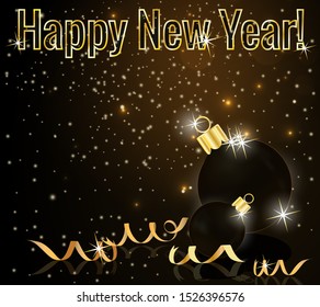 Happy New Year wallpaper, vector illustration