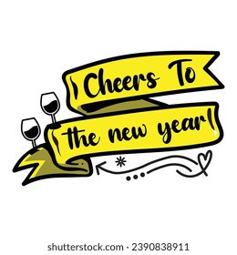 Happy new year white  T shirt design 