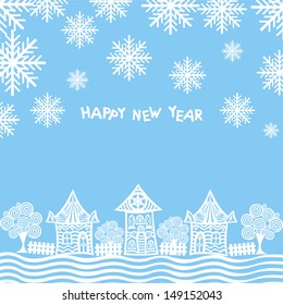 Happy new year winter pattern christmas background vector illustration