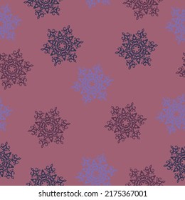 Happy New Year. Winter time  Doodles. Seamless colorful winter pattern on black background. Vector illustration.