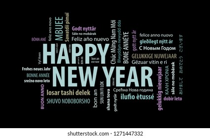 Happy New Year Word Cloud