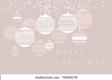 Happy new year and xmas pattern with geometry bauble. Concept Christmas ball decoration vector illustration for flayer, brochure, header, card
