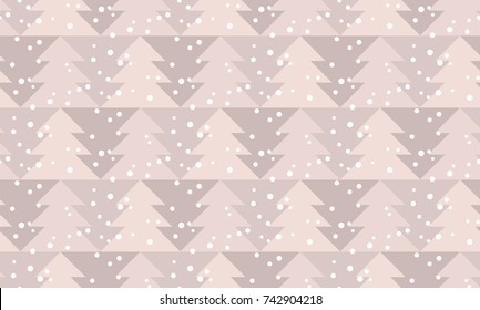 happy new year and xmas seamless pattern with geometry abstract. christmas tree and snow vector illustration for flayer, brochure, header, card, wrapping paper 
