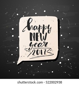  Happy new year. Xmas vector background. Hand drawn calligraphy