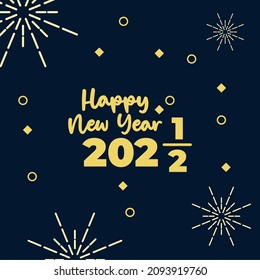 Happy New Year Yellow Blue
