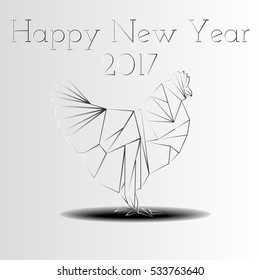 Happy New Year Zodiac Chicken 2017