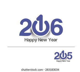 Happy new year2015 & 2016 Text Design 