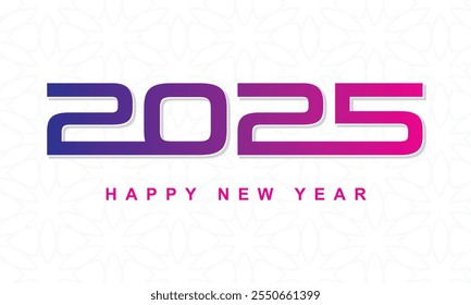 Happy New year-2025, New year 2025 vector design, Creative New Year business concept for greeting card or calendar cover, 2025 Vector illustration
