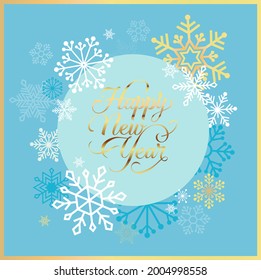 Feliz Año Nuevo, saludos, gráficos vectoriales, se pueden usar como postal o banner o para tu proyecto de arte festivo