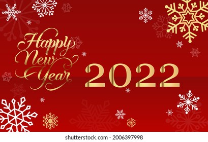 Feliz Año Nuevo, saludos, gráficos vectoriales, se pueden usar como postal o banner o para tu proyecto de arte festivo